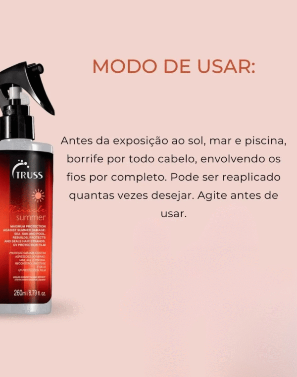 Reconstrutor USO OBRIGATÓRIO; MIRACLE SUMMER 260ml - Image 2