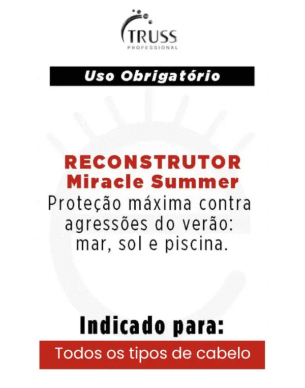 Reconstrutor USO OBRIGATÓRIO; MIRACLE SUMMER 260ml - Image 5